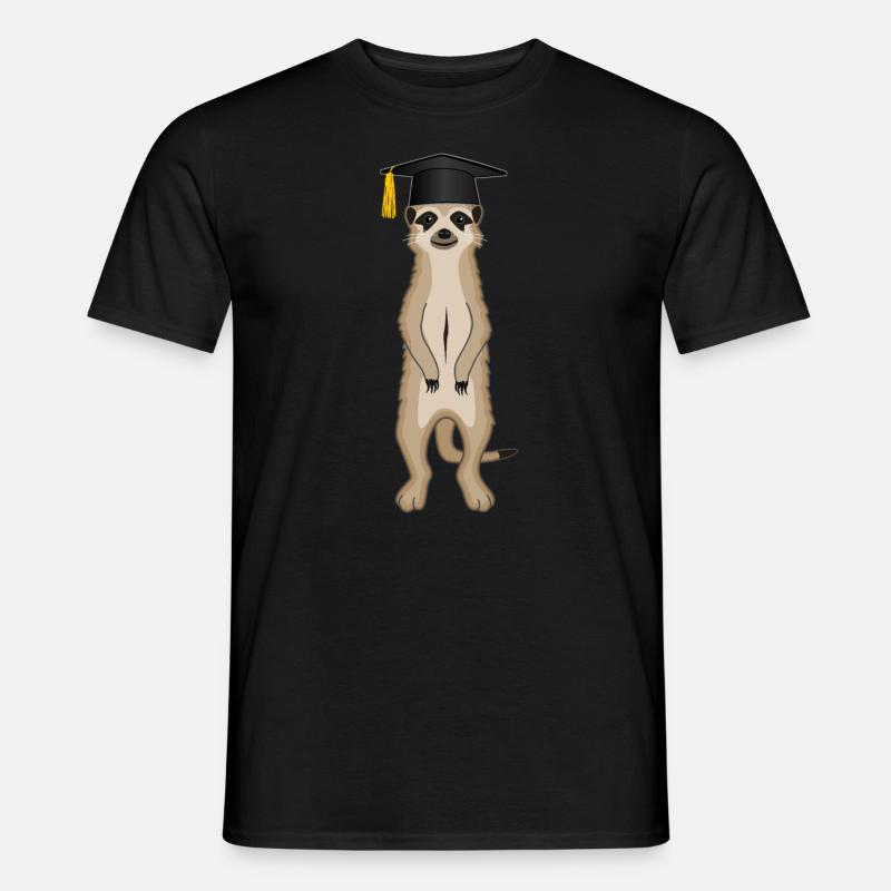 Bachelor Master Studium Abschluss Erdmännchen - Männer T-Shirt - Schwarz