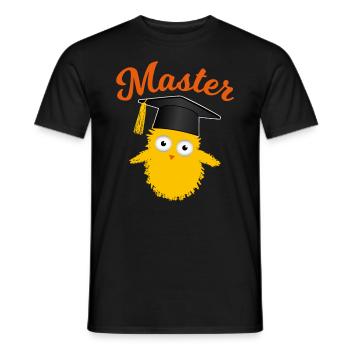 Master Chicks Funny Study Graduation Gift - Men's T-Shirt - black - Front - AI Model Male 178 light (178cm)