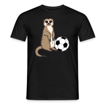 Soccer Meerkat Soccer Player Fans Gift - Men's T-Shirt - black - Front - AI Model Male 178 light (178cm)