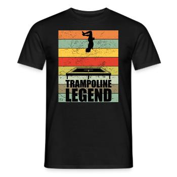 Trampoline Legend Trampoline Jump Retro Gift - Men's T-Shirt - black - Front - AI Model Male 178 light (178cm)