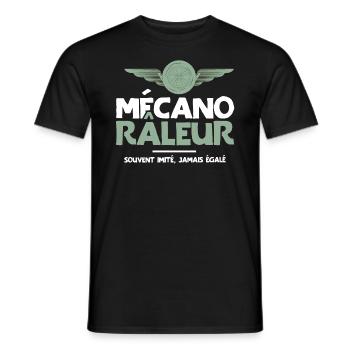 Mécano râleur cadeau drôle garagiste mécanique - T-shirt homme - noir - Devant - AI Model Male 178 light (178cm)