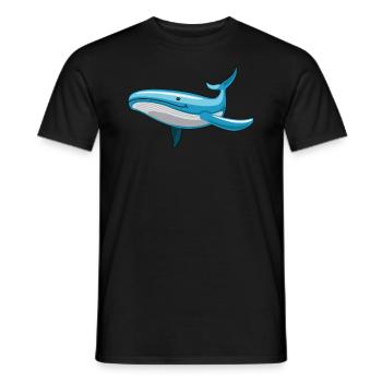 Wal Blauwal Delfin Niedliche Wale Meer Geschenk - Männer T-Shirt - Schwarz - Vorne - AI Model Male 178 light (178cm)