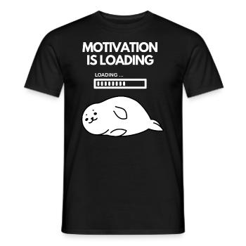 motivation sommeil chargé disant cadeau fatigué - T-shirt homme - noir - Devant - AI Model Male 178 light (178cm)