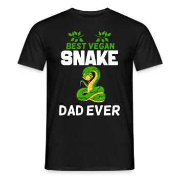 Schlangen Haustiere | Schlange Reptilien Geschenke - Männer T-Shirt - Schwarz - Vorne - AI Model Male 178 light (178cm)