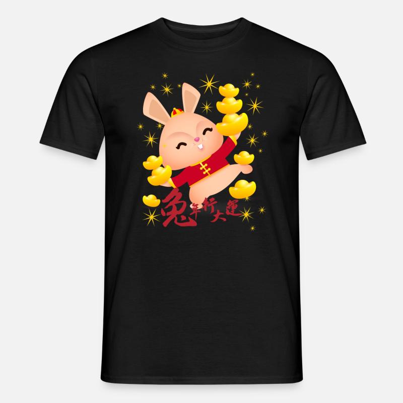 PROSPERITY RABBIT - Men’s T-shirt - black