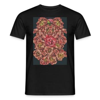 Flower Power 1.0 - Männer T-Shirt - Schwarz - Vorne - AI Model Male 178 light (178cm)