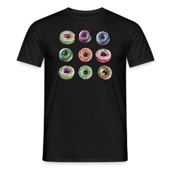 Donuts Muffins Donut Süßigkeit - Männer T-Shirt - Schwarz - Vorne - AI Model Male 178 light (178cm)