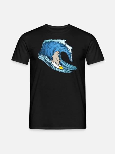 Surfing Polar Bear - Gift For Polar Bear lovers - Men's T-Shirt - black