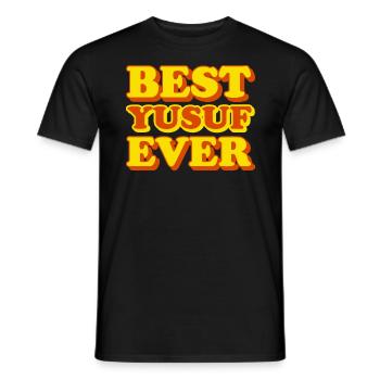 Yusuf First Name Funny Gift - Men's T-Shirt - black - Front - AI Model Male 178 light (178cm)