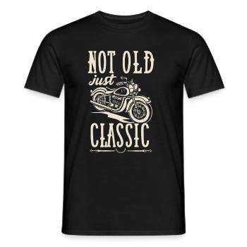 Not Old Just Classic - Motorcycle Birthday - Men's T-Shirt - black - Front - AI Model Male 178 light (178cm)