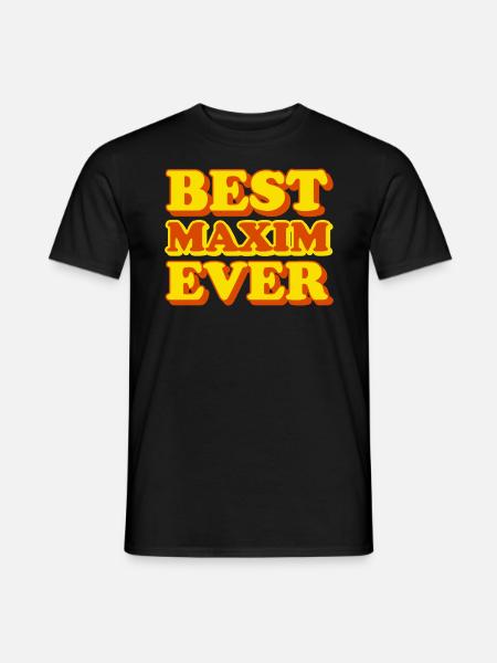 Maxim Vorname, lustiges Geschenk - Männer T-Shirt - Schwarz