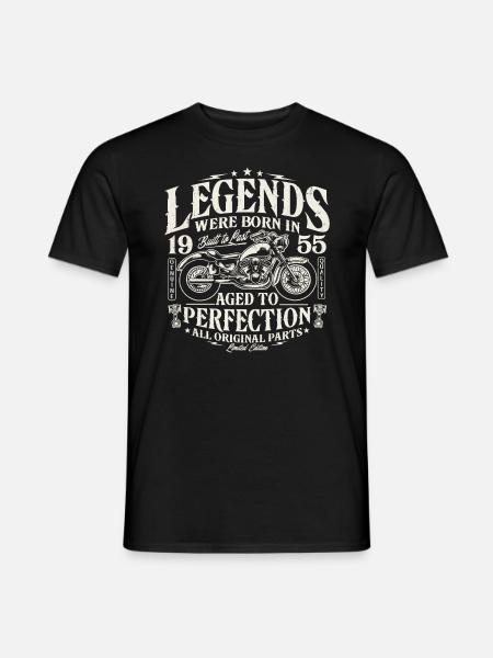 1955 Jahrgang geboren Legenden Geburtstag Motorrad - T-shirt herr - svart