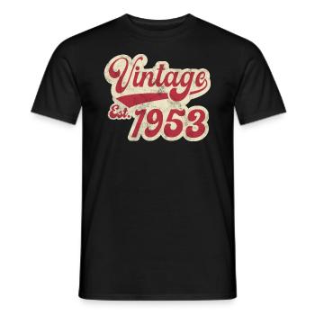 Vintage Est 1953 - T-shirt homme - noir - Devant - AI Model Male 178 light (178cm)