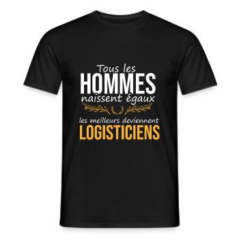 Les meilleurs deviennent logisticiens - T-shirt homme - noir - Devant - AI Model Male 178 light (178cm)
