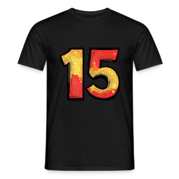 15 Number Comic - Men's T-Shirt - black - Front - AI Model Male 178 light (178cm)