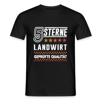 Landwirt Bauer Nahrungsmittel Tiere Natur 5 Sterne - Männer T-Shirt - Schwarz - Vorne - AI Model Male 178 light (178cm)