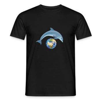 Schützen wir die Umwelt, Delfine und Tiere - Männer T-Shirt - Schwarz - Vorne - AI Model Male 178 light (178cm)