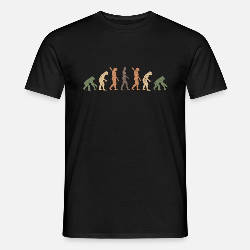 Drôle d’évolution de l’homme au singe singe - T-shirt homme - noir