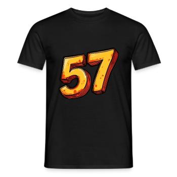 57 Number Comic - Men's T-Shirt - black - Front - AI Model Male 178 light (178cm)
