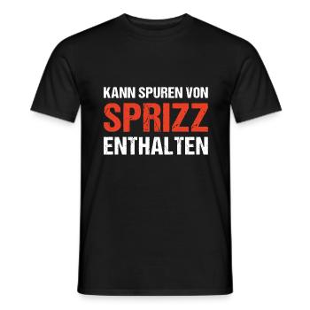 Kann Spuren Von Sprizz Enthalten - Männer T-Shirt - Schwarz - Vorne - AI Model Male 178 light (178cm)