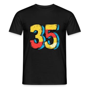 35 Number Comic - Men's T-Shirt - black - Front - AI Model Male 178 light (178cm)