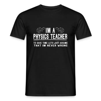 Physik Lehrer - Männer T-Shirt - Schwarz - Vorne - AI Model Male 178 light (178cm)