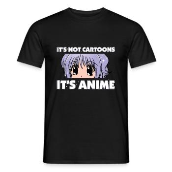 Anime Girl disant que ce n’est pas des dessins animés c’est Anime Lov - T-shirt homme - noir - Devant - AI Model Male 178 light (178cm)