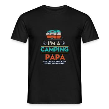 Camping papa chemise drôle camping-car papa papa - T-shirt homme - noir - Devant - AI Model Male 178 light (178cm)