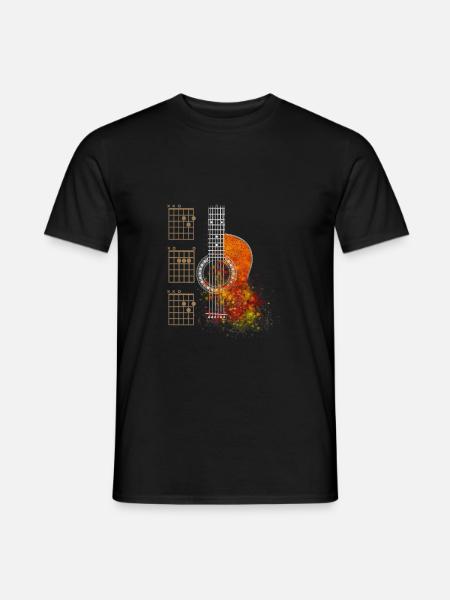 DAD Akkoorden akoestische gitaar Shirt - Heren T-shirt - zwart