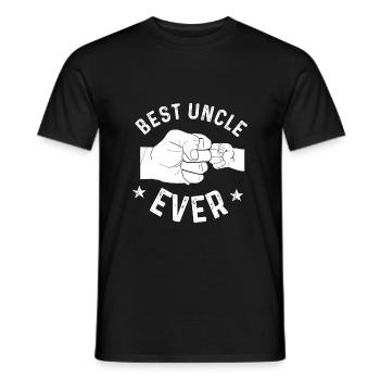 Funny Best Uncle Ever Fist bump T shirt - Men's T-Shirt - black - Front - AI Model Male 178 light (178cm)