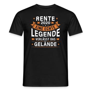 Rente 2020 Legende verlässt Gelände Geschenk - Männer T-Shirt - Schwarz - Vorne - AI Model Male 178 light (178cm)