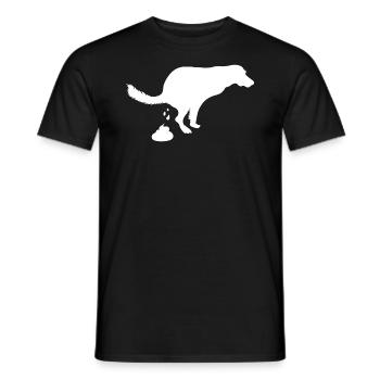 Schrisender Hund kackender Hund - Männer T-Shirt - Schwarz - Vorne - AI Model Male 178 light (178cm)