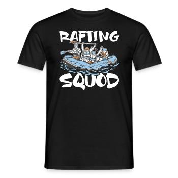 Rafting Squad Outfit for Teams Boating Mountains - Men's T-Shirt - black - Front - AI Model Male 178 light (178cm)