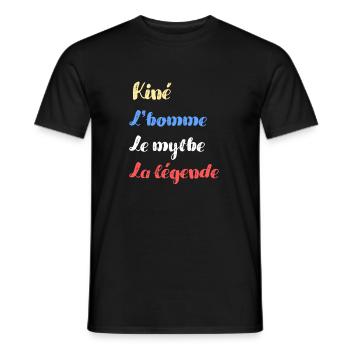 kiné homme mythe légende humour kinésithérapeute - T-shirt homme - noir - Devant - AI Model Male 178 light (178cm)