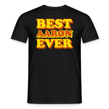 Aaron Vorname lustiges Geschenk - Männer T-Shirt - Schwarz - Vorne - AI Model Male 178 light (178cm)