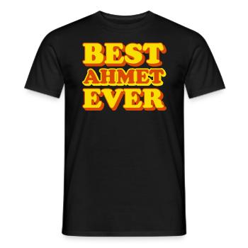 Ahmet Prénom Drôle de cadeau - T-shirt homme - noir - Devant - AI Model Male 178 light (178cm)