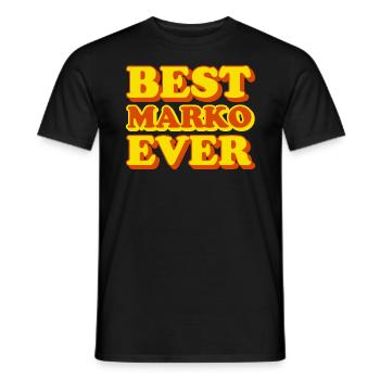Marko Vorname lustiges Geschenk - Männer T-Shirt - Schwarz - Vorne - AI Model Male 178 light (178cm)