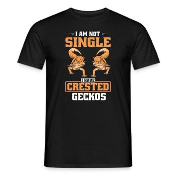 Crowned Gecko Crested Gecko Double Finger Gecko - Men's T-Shirt - black - Front - AI Model Male 178 light (178cm)
