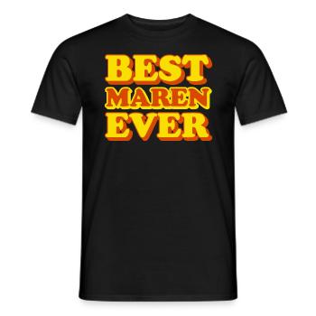 Maren Vorname Lustiges Geschenk - Männer T-Shirt - Schwarz - Vorne - AI Model Male 178 light (178cm)