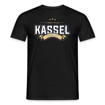 Kassel - Männer T-Shirt - Schwarz - Vorne - AI Model Male 178 light (178cm)