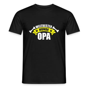 Weltbester Hunde Opa Hund Großvater Hundehalter - Männer T-Shirt - Schwarz - Vorne - AI Model Male 178 light (178cm)