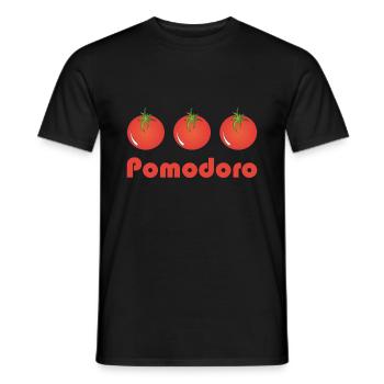 Pomodoro and three tomatoes - Men's T-Shirt - black - Front - AI Model Male 178 light (178cm)