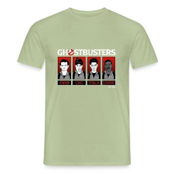 Ghostbusters Characters 1984 - Men's T-Shirt - sage - Front - AI Model Male 178 light (178cm)