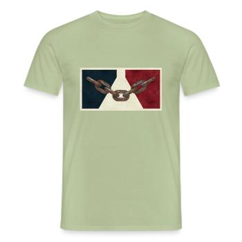 Black County Flag - Men's T-Shirt - sage - Front - AI Model Male 178 light (178cm)