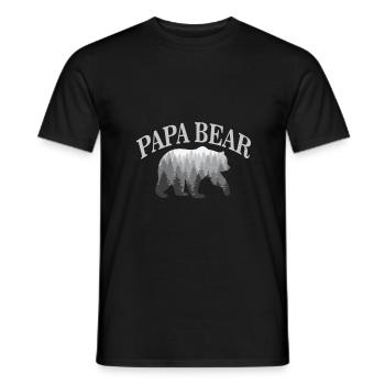 Papa Bear - Cool Father Outdoor Gift Design - Men's T-Shirt - black - Front - AI Model Male 178 light (178cm)
