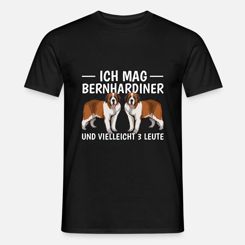 Bernhardiner Ich mag Bernhardiner - Männer T-Shirt - Schwarz