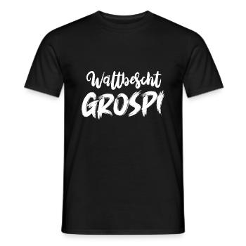 Wältbescht Grospi Opi Schweiz Opa Schweizerdeutsch - Männer T-Shirt - Schwarz - Vorne - AI Model Male 178 light (178cm)