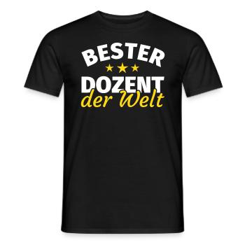 Dozent - Männer T-Shirt - Schwarz - Vorne - AI Model Male 178 light (178cm)