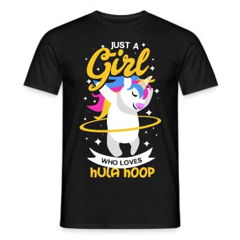 Hula Hoop Unicorn - Men's T-Shirt - black - Front - AI Model Male 178 light (178cm)