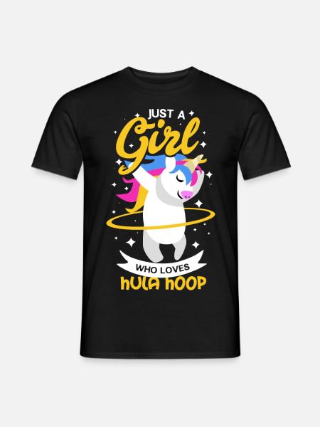 Hula Hoop Einhorn - Männer T-Shirt - Schwarz